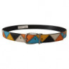 Cintura fibbia logo tono argento pelle multicolore - 90 CM / 36 INCHES