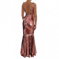 Abito da sera in cristallo con paillettes rosa - IT40-S