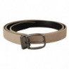 Cintura fibbia metallo logo beige Vitello - 90 CM / 36 INCHES