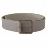 Cintura larga pelle bianca fibbia metallo argentato - 90 CM / 36 IN