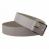 Cintura larga pelle bianca fibbia metallo argentato - 90 CM / 36 IN