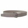 Cintura larga pelle bianca fibbia metallo argentato - 90 CM / 36 IN