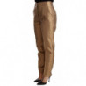 Pantaloni metallici affusolati in seta dorata - IT36 - XS