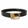 Cintura vernice metallica color oro pelle multicolore - 90 CM / 36