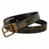 Cintura pelle multicolore Vernice Pavone Bronzo Metallo - 90 CM / 3