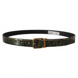 Cintura pelle multicolore Vernice Pavone Bronzo Metallo - 90 CM / 3