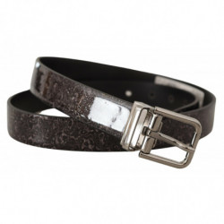 Cintura vernice fibbia vernice glitter Goccia nera - 90 CM / 36 INCHES