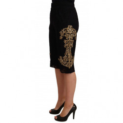 Pantaloncini SPECIAL PIECE in pizzo nero dorato barocco - IT40 - M