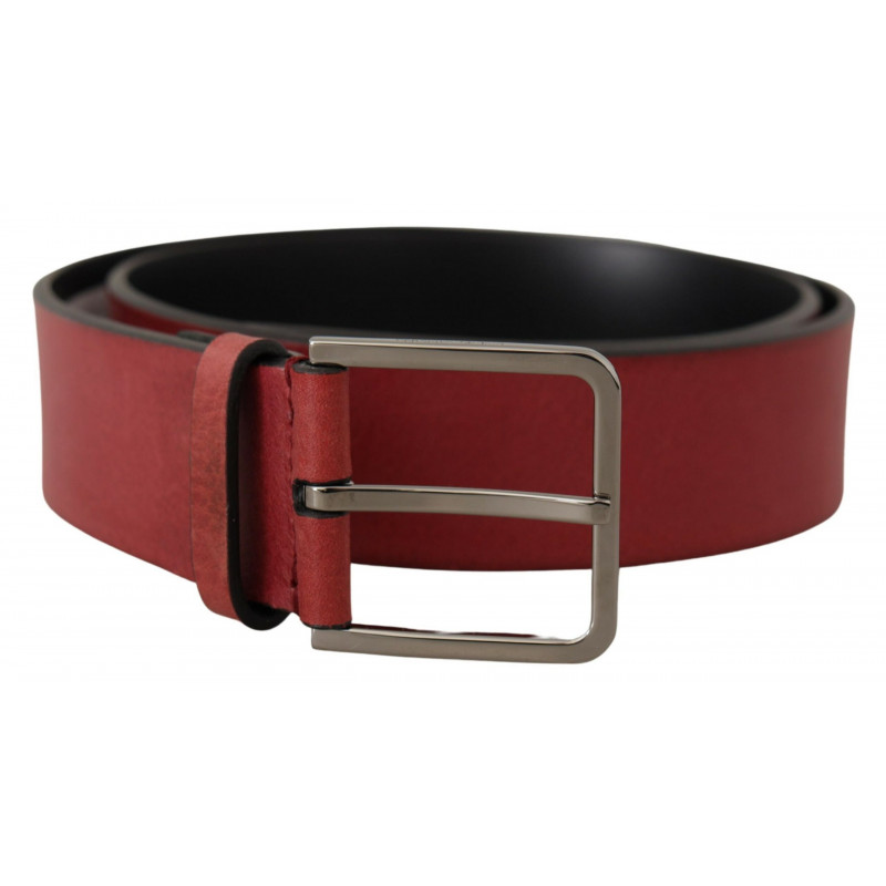 Cintura fibbia logo metallo argentato marrone Vitello - 85 CM / 34