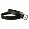 Cintura fibbia metallo verniciato pelle nera - 90 CM / 36 INCHES
