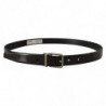 Cintura fibbia metallo verniciato pelle nera - 90 CM / 36 INCHES