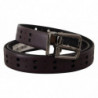 Cintura fibbia metallo traforato pelle bordeaux - 90 CM / 36 INCHES