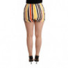 Shorts Hot Pants in cotone a righe multicolori - IT40-S