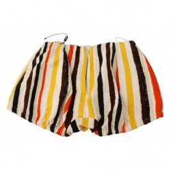 Shorts Hot Pants in cotone a righe multicolori - IT40-S