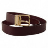 Cintura fibbia metallo dorato pelle vitello marrone - 90 CM / 36 IN