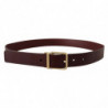 Cintura fibbia metallo dorato pelle vitello marrone - 90 CM / 36 IN
