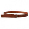 Cintura fibbia metallo color argento pelle vitello marrone - 90 CM
