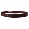 Cintura fibbia corona metallo argentato pelle marrone - 90 CM / 36
