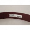 Cintura fibbia corona metallo argentato pelle marrone - 90 CM / 36