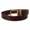 Cintura classica pelle marrone fibbia metallo dorato - 90 CM / 36 I