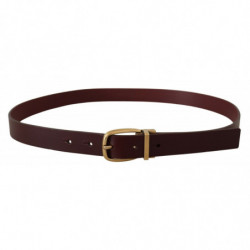 Cintura classica pelle marrone fibbia metallo dorato - 90 CM / 36 I