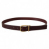 Cintura classica pelle marrone fibbia metallo dorato - 90 CM / 36 I