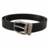 Cintura classica pelle vitello nera metallo argentato - 80 CM / 32