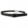Cintura fibbia scatola metallo ottone pelle nera - 90 CM / 36 INCHES