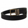 Cintura classica pelle nera fibbia metallo ottone - 90 CM / 36 INCHES