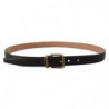 Cintura fibbia ottone pelle retro marrone nero - 95 CM / 38 INCHES