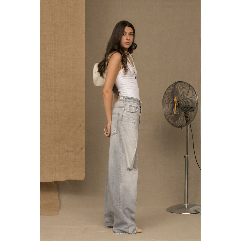 Jeans e pantaloni in cotone grigio - W29 - IT43