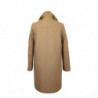 Cappotto da donna lana Kurt color cammello cappuccio pelliccia - IT40
