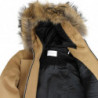 Cappotto da donna lana Kurt color cammello cappuccio pelliccia - IT40