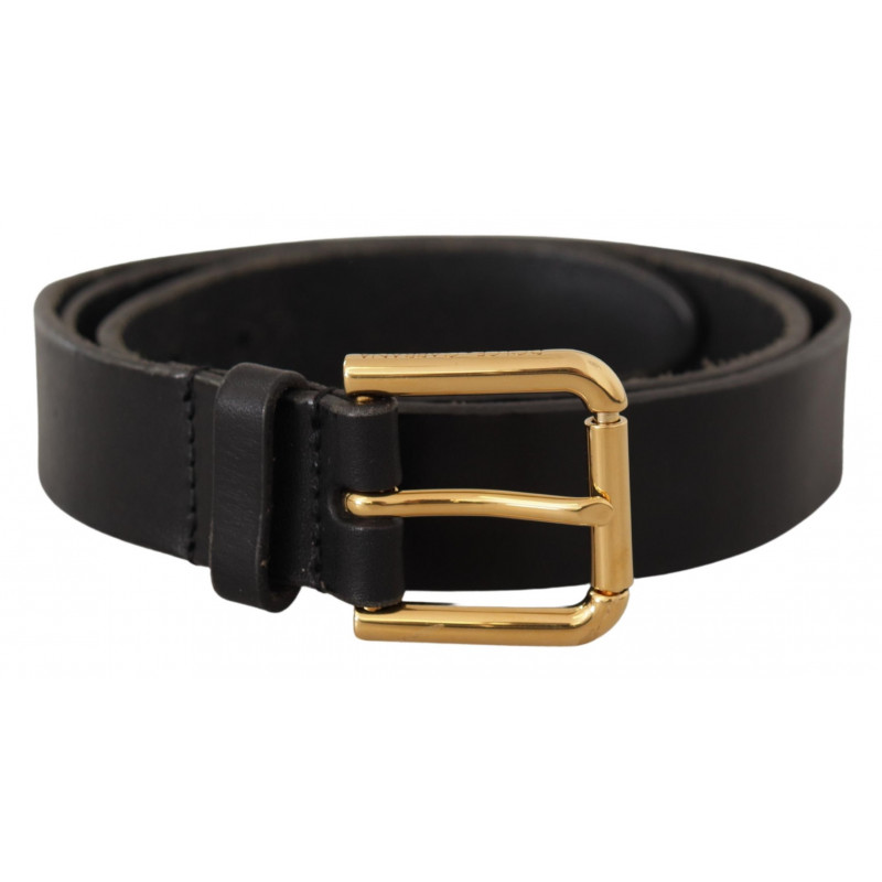 Cintura classica pelle marrone fibbia metallo dorato - 95 CM / 38 I