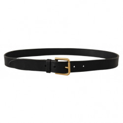 Cintura classica pelle marrone fibbia metallo dorato - 95 CM / 38 I