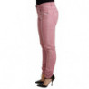 Pantaloni skinny denim da donna slim fit cotone rosa - W26 - IT40