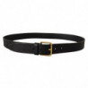 Cintura pelle vitello fibbia logo metallo dorato marrone - 95 CM /