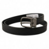 Cintura fibbia logo metallo pelle nera - 95 CM / 38 INCHES