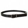 Cintura fibbia logo metallo cromato argento pelle nera - 80 CM / 32