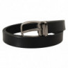 Cintura fibbia logo metallo cromato argento pelle nera - 80 CM / 32