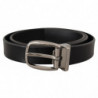 Cintura classica logo metallo pelle vitello nera - 80 CM / 32 INCHES