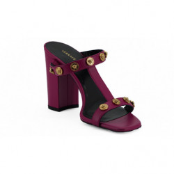Sandali con tacco alto in pelle di vitello viola - EU37/US7