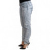 Pantaloni denim orlo piegato cotone lavato azzurro - W26 - IT40