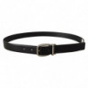 Cintura fibbia logo metallo cromato argento pelle nera - 80 CM / 32