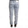 Pantaloni denim orlo piegato cotone lavato azzurro - W26 - IT40
