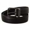 Cintura fibbia metallo logo pelle vitello nera - 100 CM / 40 INCHES