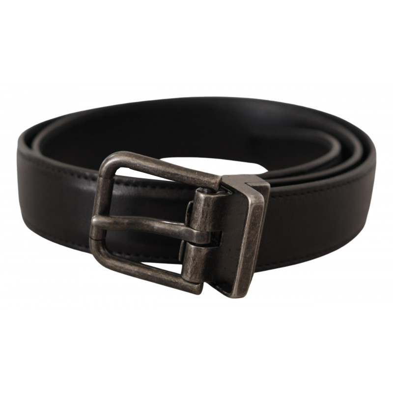 Cintura fibbia metallo logo pelle vitello nera - 70 CM / 28 INCHES