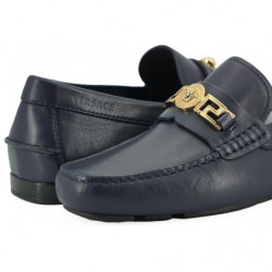 Mocassini in pelle di vitello blu navy - EU40/US7