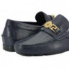 Mocassini in pelle di vitello blu navy - EU40/US7