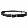 Cintura fibbia metallo tono argento pelle nera solida - 95 CM / 38
